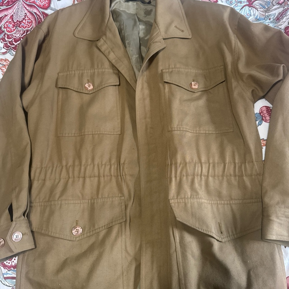 Calvin Klein Men's Olive Military Jacket